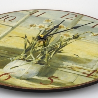 Nástenné drevené hodiny kvietok 30cm