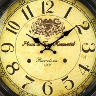 Hodiny nástenné kovové Barcelona 47cm