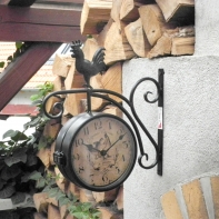 Hodiny nástenné kovové obojstranné 1330