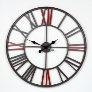 Hodiny nástenné kovové v industriálnom štýle 80cm
