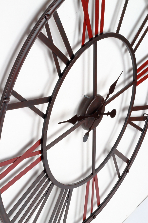 Hodiny nástenné kovové v industriálnom štýle 80cm