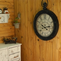 Hodiny nástenné kovové XXL čierne 60cm