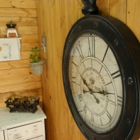 Hodiny nástenné kovové XXL čierne 60cm