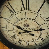 Hodiny nástenné kovové XXL čierne 60cm