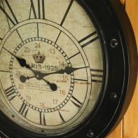 Hodiny nástenné kovové XXL čierne 60cm