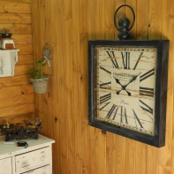 Hodiny nástenné kovové XXL hranaté