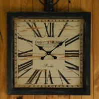 Hodiny nástenné kovové XXL hranaté