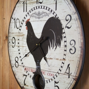 Hodiny nástenné kyvadlové s kohútom 58cm