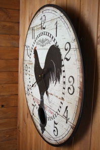 Hodiny nástenné kyvadlové s kohútom 58cm