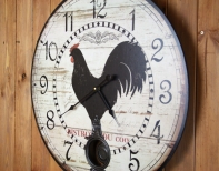 Hodiny nástenné kyvadlové s kohútom 58cm