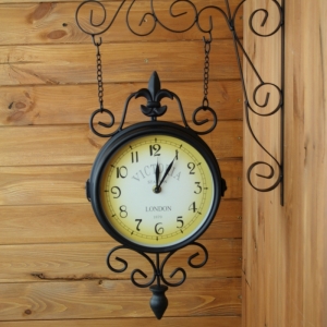 Hodiny nástenné obojstranné Victoria Station pr. 20cm