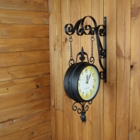 Hodiny nástenné obojstranné Victoria Station pr. 20cm