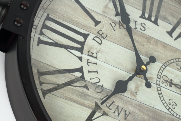 Hodiny nástenné Paris antik kov 35cm