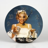 Nástenné drevené hodiny kvietok 30cm