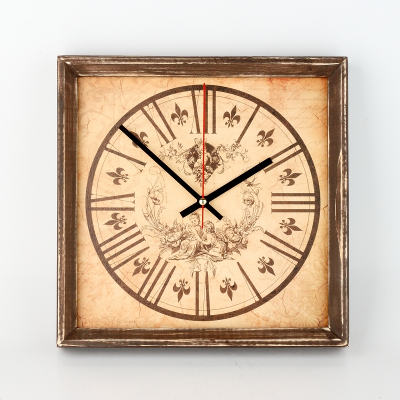 Hodiny nástenné s anjelikov 28x28cm