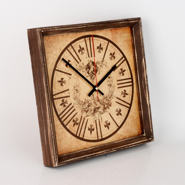 Hodiny nástenné s anjelikov 28x28cm