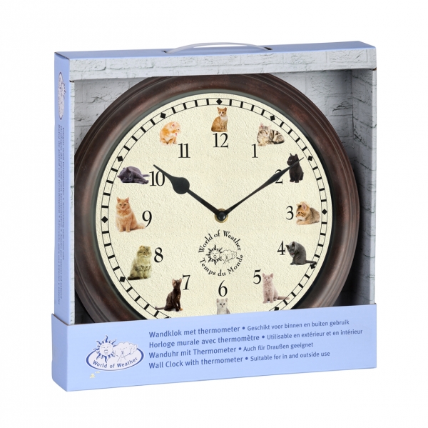 Hodiny nástenné s mačacími zvukmi