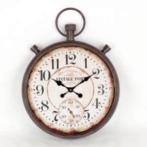 Hodiny nástenné VINTAGE PORT kov 44x60cm