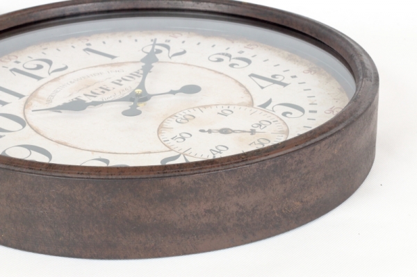 Hodiny nástenné VINTAGE PORT kov 44x60cm