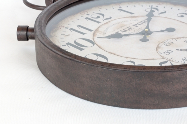 Hodiny nástenné VINTAGE PORT kov 44x60cm