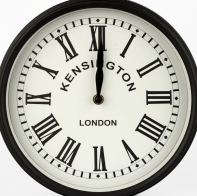 Hodiny obojstranné veľké otočné Kensington London 42x40x9 cm poškodené