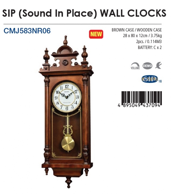 Hodiny pendlovky 28 x 80 x 12 cm