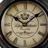 Hodiny plechové 22cm Chateau Vendange 1749