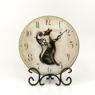 Hodiny s mačičkou - stojanček