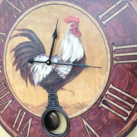 Hodiny s kyvadlom 58cm s kohútom