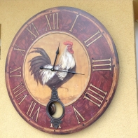 Hodiny s kyvadlom 58cm s kohútom