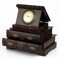 Stolové drevená hodiny knihy 28cm