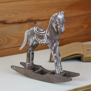 Hojdací koník hnedý 22x21x5cm