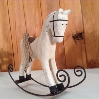 Hojdací kôň biely 22x18x6cm
