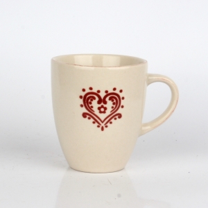 Hrnček s motívom červeného srdca 10x13cm