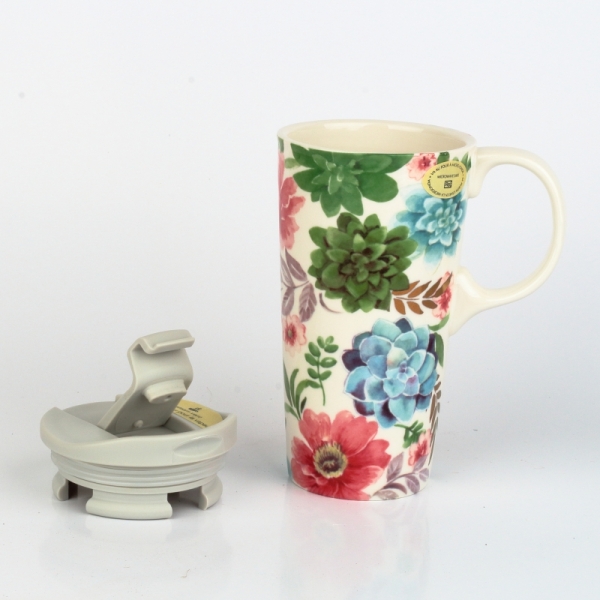 Hrnček cestovný Sukulenty 500ml