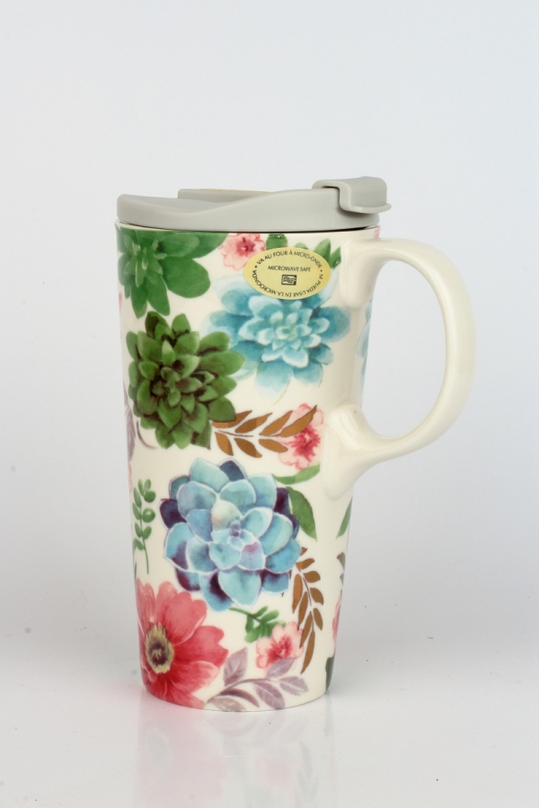 Hrnček cestovný Sukulenty 500ml
