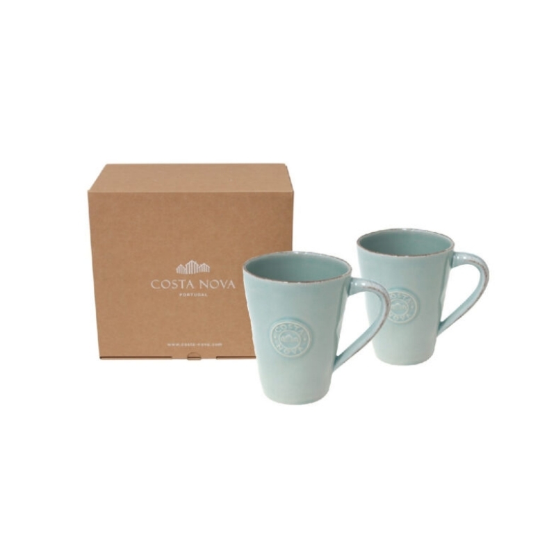 Hrnček na čaj NOVA (balenie 2ks) 0,3l tyrkysová
