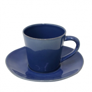 Hrnek na čaj s talířkem 0,19L, NOVA, denim