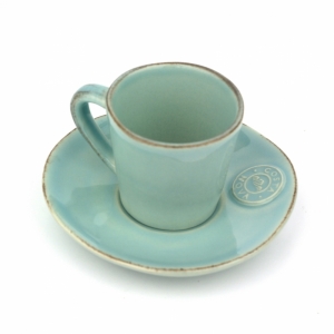 Hrnček na kávu 200ml s tanierikom tyrkys Costa Nova Nova