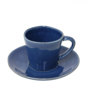 Hrnek na kávu s talířkem 0,07L, NOVA, denim