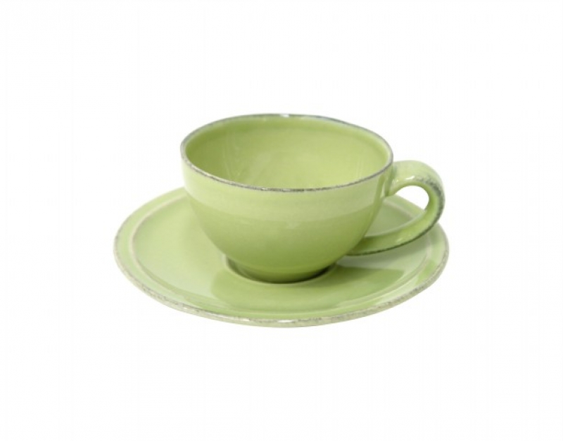 Hrnček na kávu s tanierikom zelený Friso 0,09l