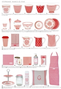 Hrnček na latté Stephanie red 9cm