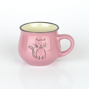 Hrnček s mačkou fialový 270ml