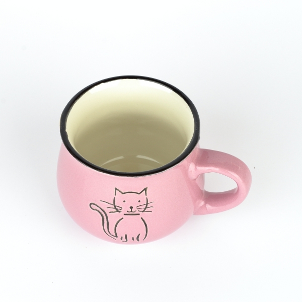 Hrnček s mačkou fialový 270ml