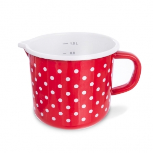 Hrnček s mierkou červený 1,2l