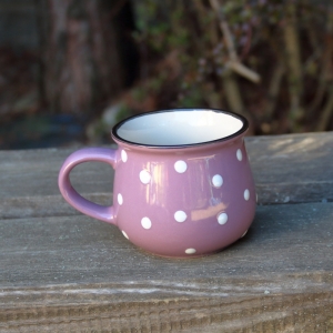 Hrnček s bodkami fialový 230ml