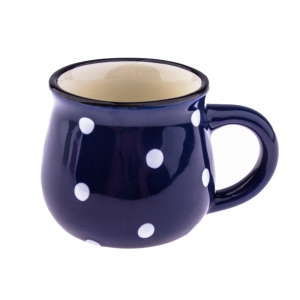 Hrnček s bodkami modrý