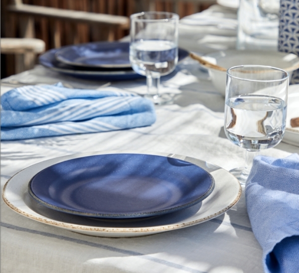 Hrnky sada 6ks 0,38L POSITANO, modrá (tyrkysová)