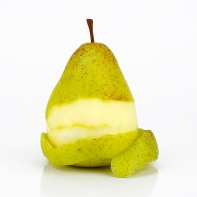 Olúpaná zelená hruška 10cm