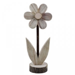 Jarná dekorácia drevená kvetina stredná 28cm
